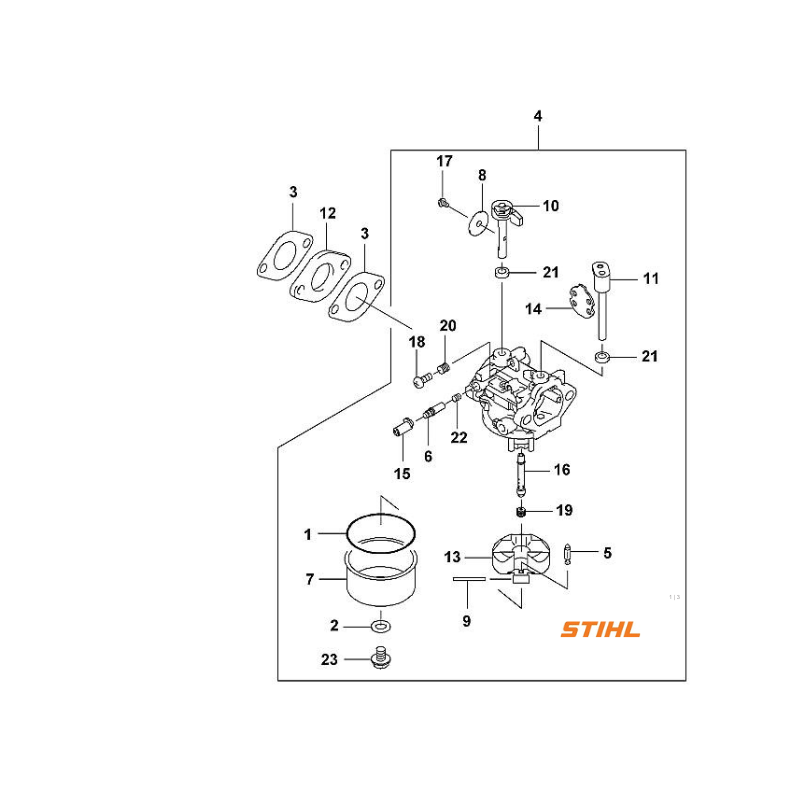 Carburateur STIHL 00011200600 - 0001-120-0600 - PIECE D'ORIGINE