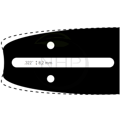 Guide chaîne tronçonneuse BLACK & DECKER GK1935, 35cm, 14", pas 3/8LP, jauge .050, 1.3mm, 52 maillons, 52 entraineurs