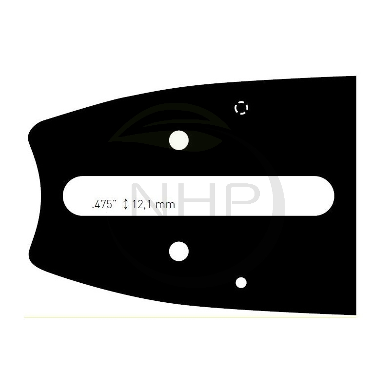 Guide chaine tronçonneuse AEG KES36, 38cm, pas .325, jauge  1,6 mm, .063, 62-63 maillons, 62-63 entraineurs