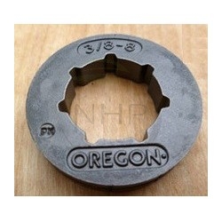 Bague pignon chaîne tronçonneuse DOLMAR 120, 120SUPER, 122, 122SL, 123, 133, 143, OREGON 22273, 3/8", 8 dents, 7 cannelures