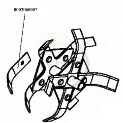 Couteau fraise extérieur de motoculteur et motobineuse PUBERT 0002060007, MB 25H, MB 31H, MB 33R, GX25, GX31, EHO 35