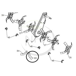 Couteau fraise motoculteur et motobineuse, PUBERT, STAUB 0001000292, MECABECHE, MB 50 H, MB 86 R/S, MB 81 M, MB 87 L, NANO
