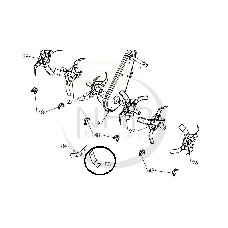 Couteau fraise motoculteur et motobineuse, PUBERT, STAUB 0001000292, MECABECHE, MB 50 H, MB 86 R/S, MB 81 M, MB 87 L, NANO