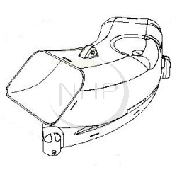 Goulotte inférieur tracteur tondeuse HUSQVARNA, JONSERED, PARTNER, MCCULLOCH 532425274, 532 42 52-74, 425274