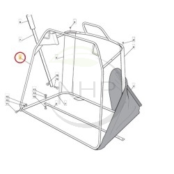Chassis supérieur de bac de ramassage GGP - STIGA - CASTELGARDEN - SENTAR - ALPINA - 82800014/1