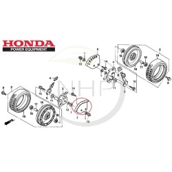 SUPPORT REGLAGE HAUTEUR DE COUPE COTE DROIT TONDEUSE HONDA HRH536 - 42981-VG0-850 - 42981VG0850
