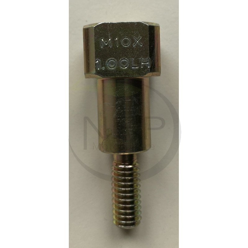 Adaptateur mâle/femelle 10x100, pas à gauche, pour tête de débroussailleuse