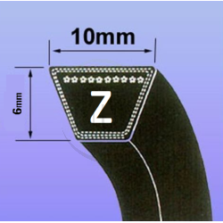 Courroie lisse trapézoïdale MITSUBOSHI Z25
