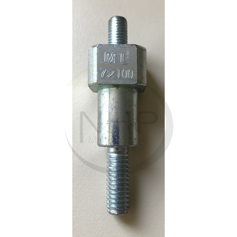 Adaptateur mâle/mâle 7x100, pas à gauche, pour tête de débroussailleuse