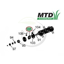 Bague de maintien ressort pour scarificateur MTD Optima 35 V0, 35VB, 38VO, BLV3530, 731-10506, 73110506