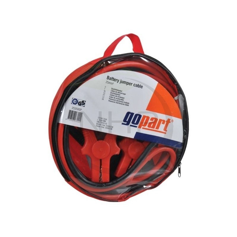 Jeu de câbles de démarrage avec housse, 3,5 mètres, 350A, section 25mm2