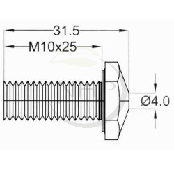 KIT BOULON DE COUTEAUX BROYEUR DE VEGETAUX JO BEAU M500 - T500 - H500 - M50014