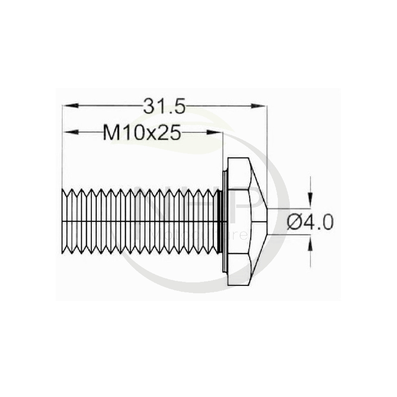 KIT BOULON DE COUTEAUX BROYEUR DE VEGETAUX JO BEAU M500 - T500 - H500 - M50014
