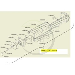 KIT ROTOR COMPLET SCARIFICATEUR DORMAK - DORI - SC520 PRO - 2009017