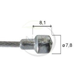 Câble Changement de vitesse diamètre 1,50 mm 