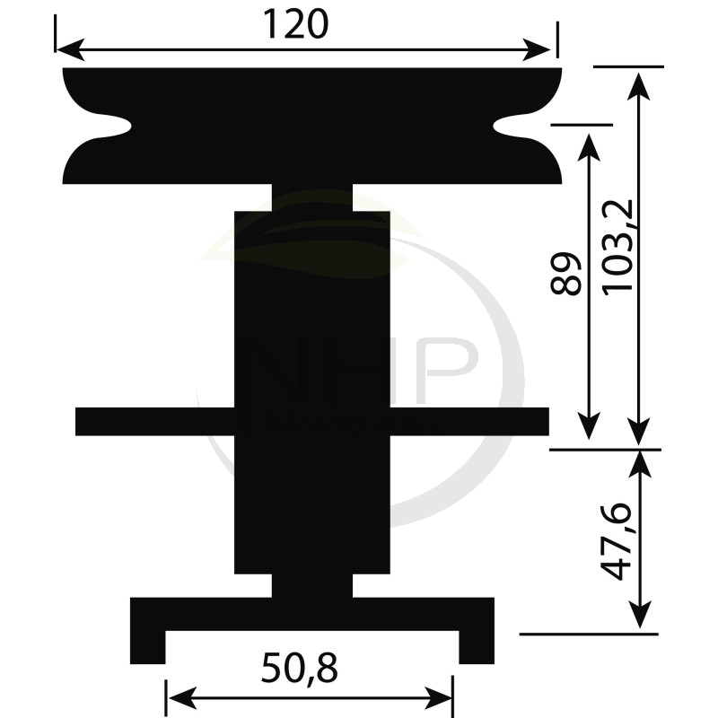 Palier tracteur tondeuse HUSQVARNA, MCCULLOCH, JONSERED 533 05 62-83, 533056283, 533 31 02-40, 533310240 sur coupe 32 et 42 pouc