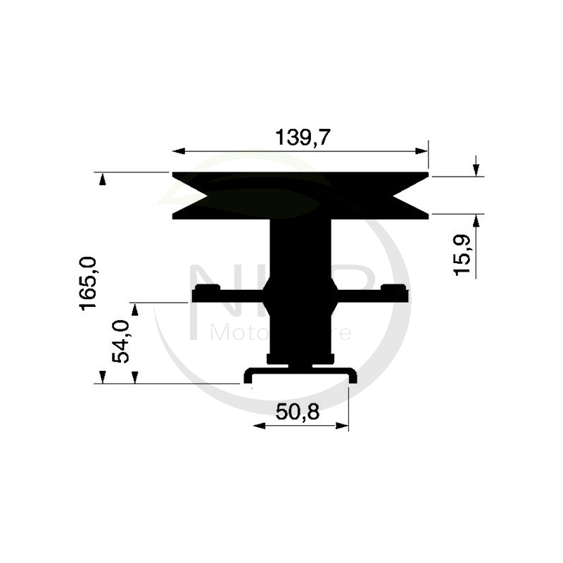 Palier de lame tracteur tondeuse Noma AMF 327519, 56424, 307534, 39493, 50632, 51450 HUSQVARNA 533317705, 533 31 77-05