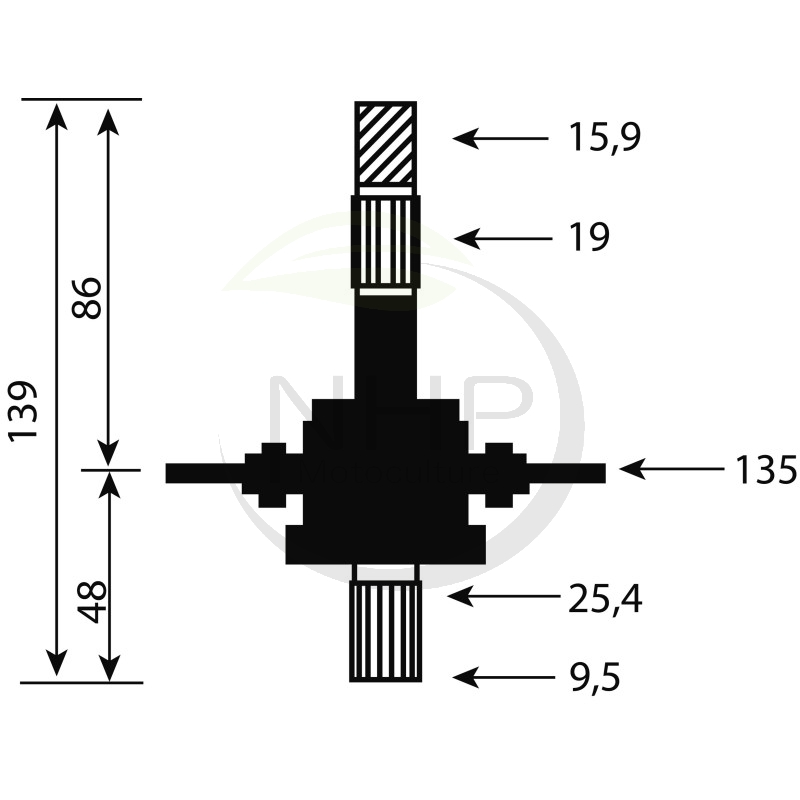 Palier de lame tracteur tondeuse MTD, Mastercut, White, Gutbrod 717-0906, 7170906, 75305319, 753-05319