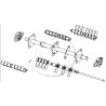 Kit rotor complet avec couteaux, paliers et axe scarificateur PUBERT, STAUB, OLEO MAC, KIVA, HUSQVARNA KI01020013