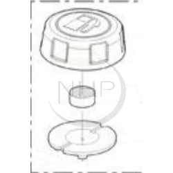 Bouchon réservoir essence moteur PUBERT, STAUB, OLEO MAC, LONCIN 0001000233, 16730-Z030110-0000