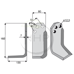 Couteau gauche fraise CARRARO ROTOCAR 3T
