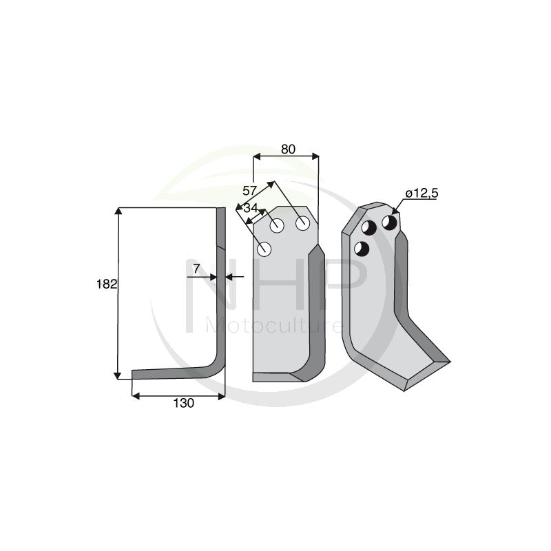 Couteau gauche fraise CARRARO ROTOCAR 3T