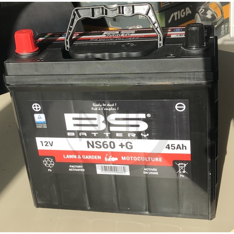 Batterie NS60 +G, 12 Volt, 12V,  45Ah, + à gauche
