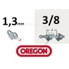 Chaîne tronçonneuse OREGON 72PX056E , 72DPX056E, 72DP056E, 72LPX056E, pas 3/8, jauge .050, 1.3 mm, 56 maillons, 56 entraineurs
