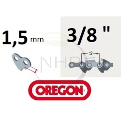 Chaîne de tronçonneuse OREGON 73PX053E, 73LPX053E, 73DP053E, 73DPX053E, pas 3/8, jauge 1.5mm, .058, 53 maillons, 53 entraineurs
