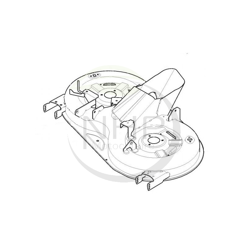 Plateau de coupe tracteur tondeuse GGP, CASTELGARDEN, STIGA, ALPINA, MOUNTFIELD 382564118/0