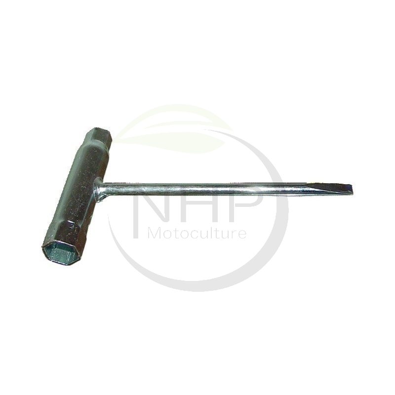 Clé à bougie 13 mm x 21 mm, 13X21, manche tournevis plat