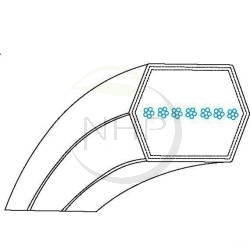 Courroie hexagonale AA120