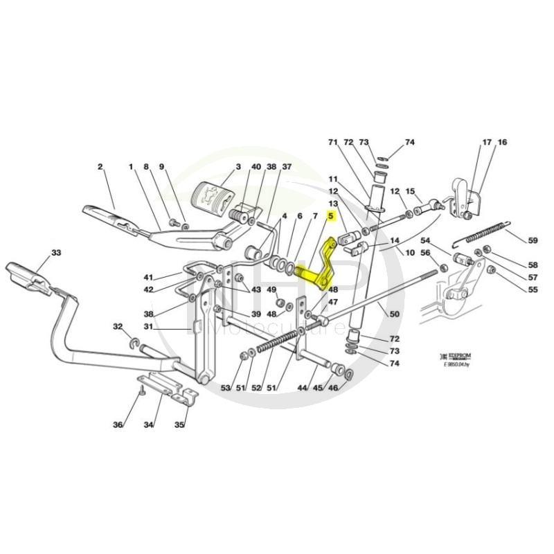 BRAS DE LEVIER PEDALE AVANCEMENT TONDEUSE GGP - CASTELGARDEN 382318145/1 - 3823181451