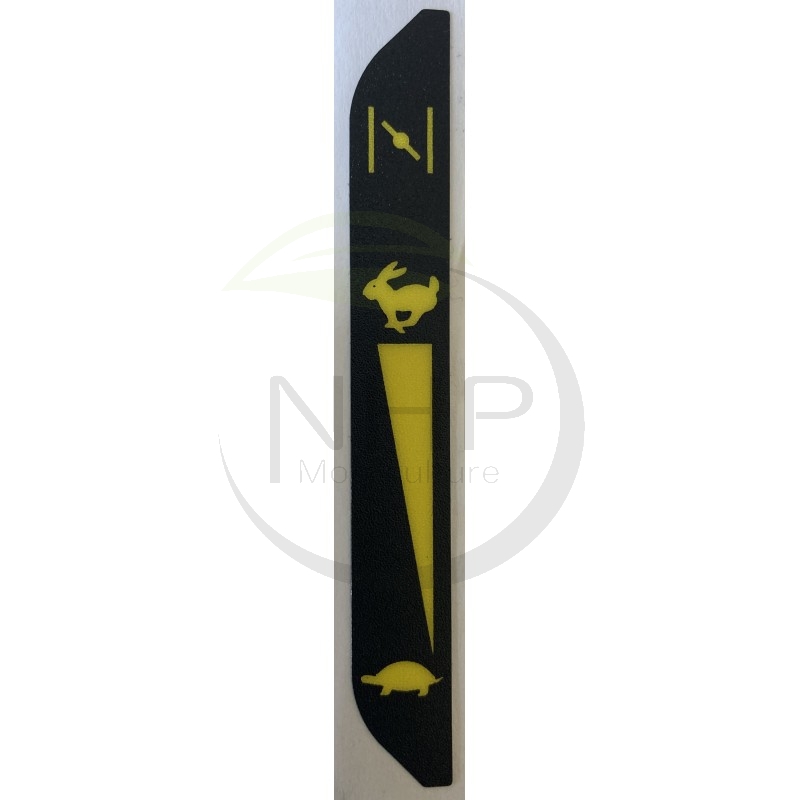 Autocollant accélérateur tracteur tondeuse CASTELGARDEN, GGP, STIGA 114363697/0, 1143636970