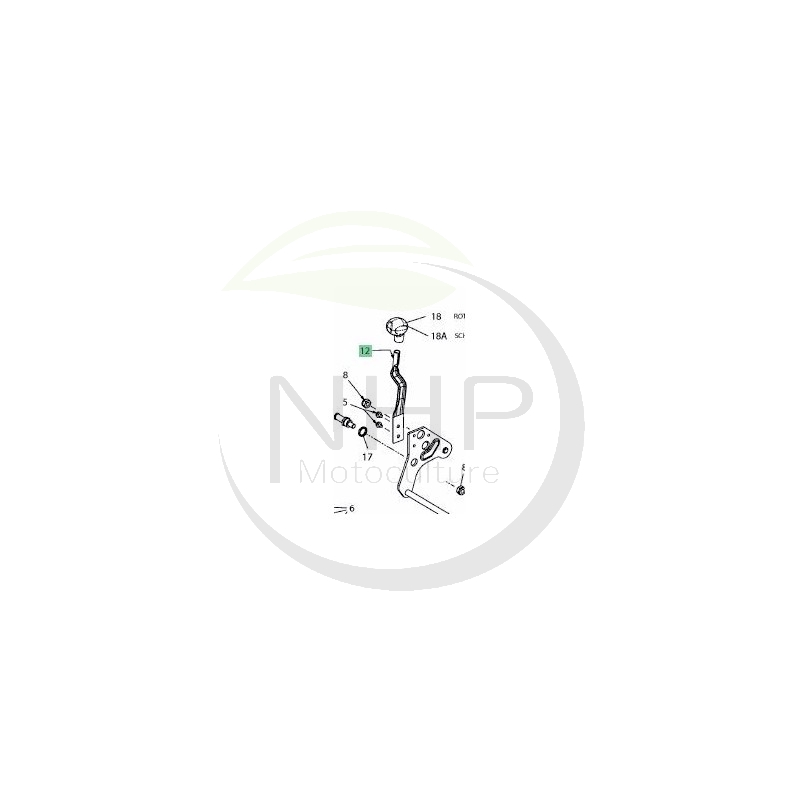 LEVIER DE HAUTEUR DE COUPE MTD - OLEOMAC - STERWINS - 73204480A - C73204480A - 732-04480A