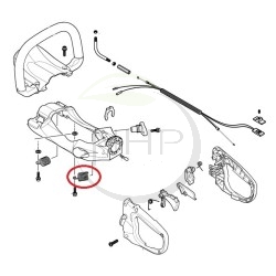 RESSORT ANTI VIBRATION ARRIERE TAILLE HAIES ECHO HC 165 - HC 185 - V450-000610 - V450000610