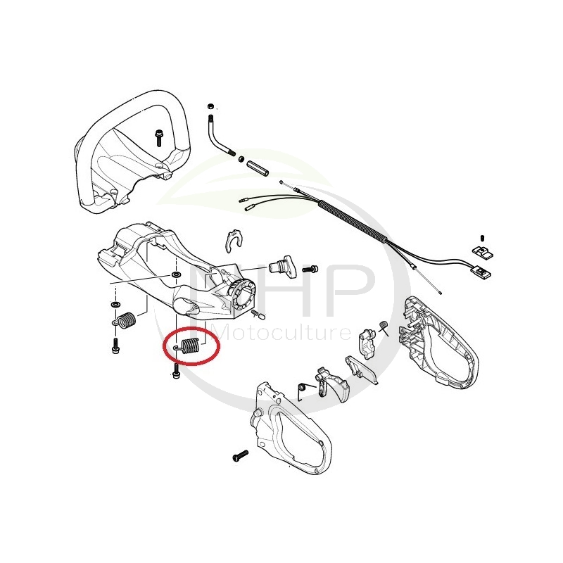 RESSORT ANTI VIBRATION ARRIERE TAILLE HAIES ECHO HC 165 - HC 185 - V450-000610 - V450000610