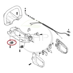 RESSORT ANTI VIBRATION AVANT TAILLE HAIES ECHO HC 165 - HC 185 - V450-000620 - V450000620