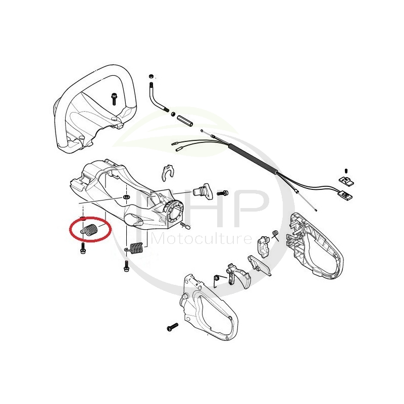 RESSORT ANTI VIBRATION AVANT TAILLE HAIES ECHO HC 165 - HC 185 - V450-000620 - V450000620