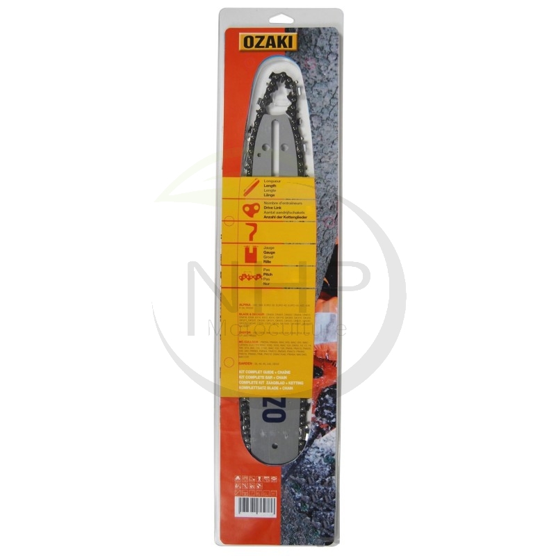 KIT COMPLET GUIDE 50CM CHAINE 78 MAILLONS - 20 - PAS 325 200MLBK095