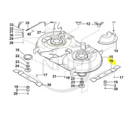 Lame gauche tracteur tondeuse VIKING MT835 référence 61527020130, 6152-702-0130