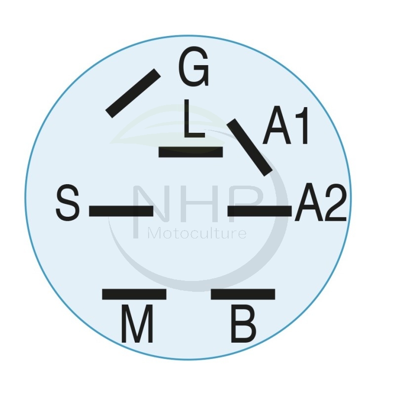 Contacteur à clés tracteur tondeuse HUSQVARNA, FLYMO 578-261701, 578261701, 261701
