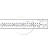 Lame inférieure taille-haie ALPINA TS-25, DOLMAR HT-2267, IDEAL TT750, TT760, ROBIN HT750