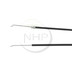 Commande rigide plastifiée noire, câble universel rigide avec "Z" et gaine plastifiée recoupable et réajustable