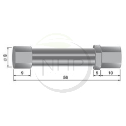 Vis de réglage double pour câbles Ø: 8mm