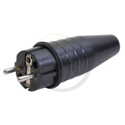 Fiche mâle, 2 pôles avec masse latérale