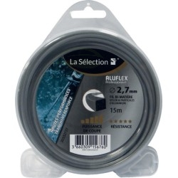 Blister fil nylon carré professionnel avec particules d'aluminium