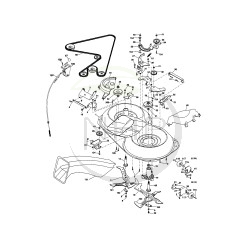 Plateau de coupe 107cm, 58-30750-01, 53-21760-30, 5321691-60, 532176030, 53216960, 176030, 169160 Husqvarna, AYP