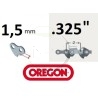Chaîne tronçonneuse OREGON 21LPX073E, 21PX073E, 21DPX073E, 21BPX073E, pas .325, jauge .058, 1.5mm, 73 maillons, 73 entraineurs
