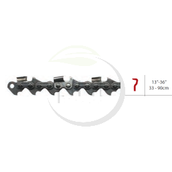 Chaîne de tronçonneuse OREGON 73PX072E, 73LPX072E, 73DP072E, 73DPX072E, pas 3/8, jauge 1.5mm, .058, 72 maillons, 72 entraineurs